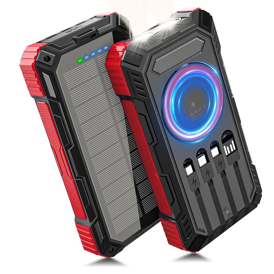 ソーラーチャージャー⭐２個 モバイルバッテリー 大容量 LEDライト アウトドア 在庫セール】ソーラー チャージャー モバイルバッテリー